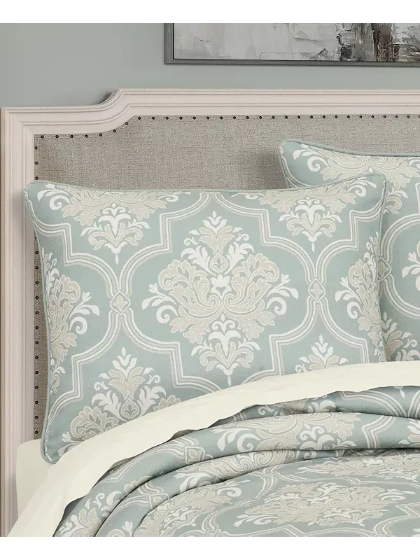 Комплект постельного белья Tranquility из 3 предметов, полный/двуспальный Royal Court — изображение 3 из 4, голубой