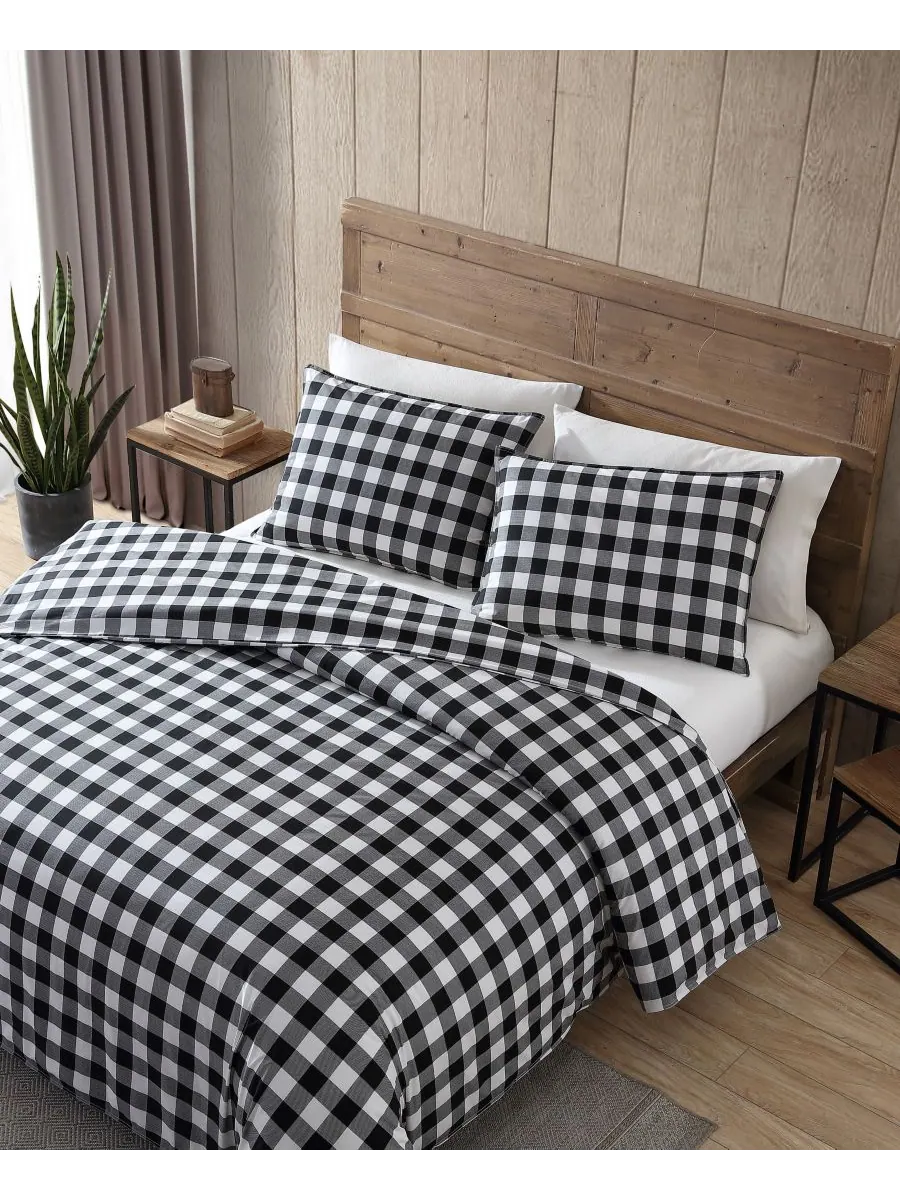 Комплект постельного белья Mountain Plaid из хлопка, двусторонний, 3 предмета, размер King Eddie — изображение 5 из 10