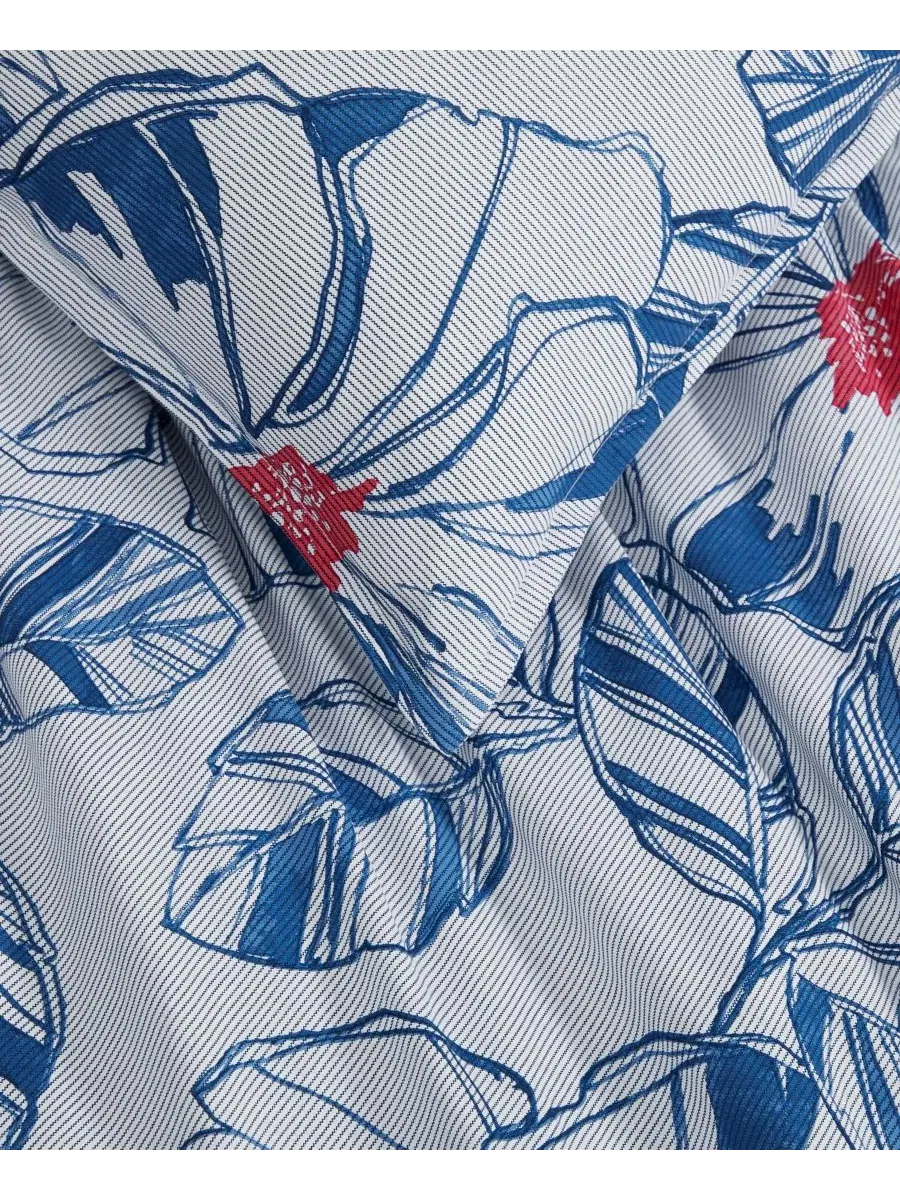 Комплект стеганого одеяла Paradise Cove с флористическим принтом Tommy Hilfiger — изображение 7 из 9, синий