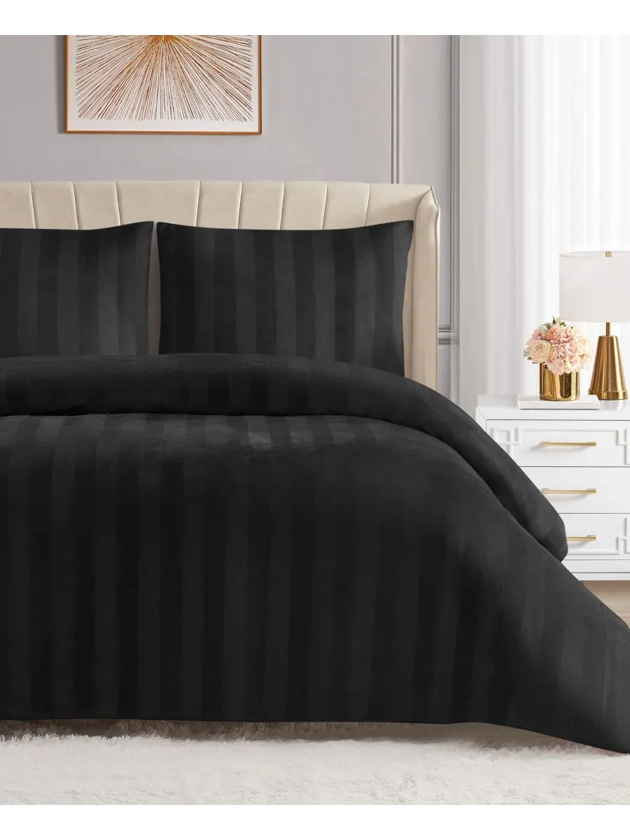 Комплект постельного белья Jenny Velour Striped Jacquard из 3 предметов, размер Full/Queen Juicy
