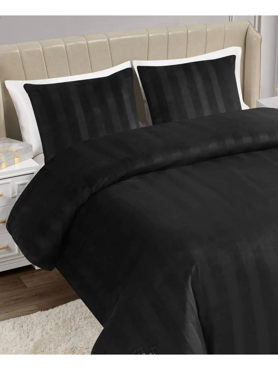 Комплект постельного белья Jenny Velour Striped Jacquard из 3 предметов, размер Full/Queen Juicy — изображение 3 из 10
