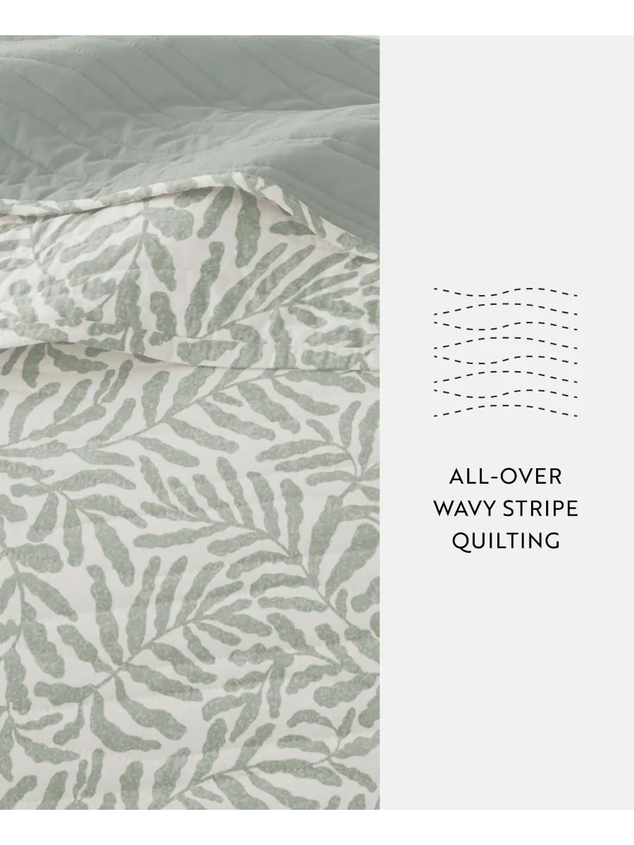 Двусторонний комплект постельного белья Tossed Ferns, 2 предмета, размер Twin/Twin XL ienjoy Home — изображение 4 из 10