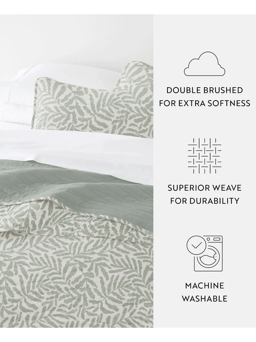 Двусторонний комплект постельного белья Tossed Ferns, 2 предмета, размер Twin/Twin XL ienjoy Home — изображение 5 из 10