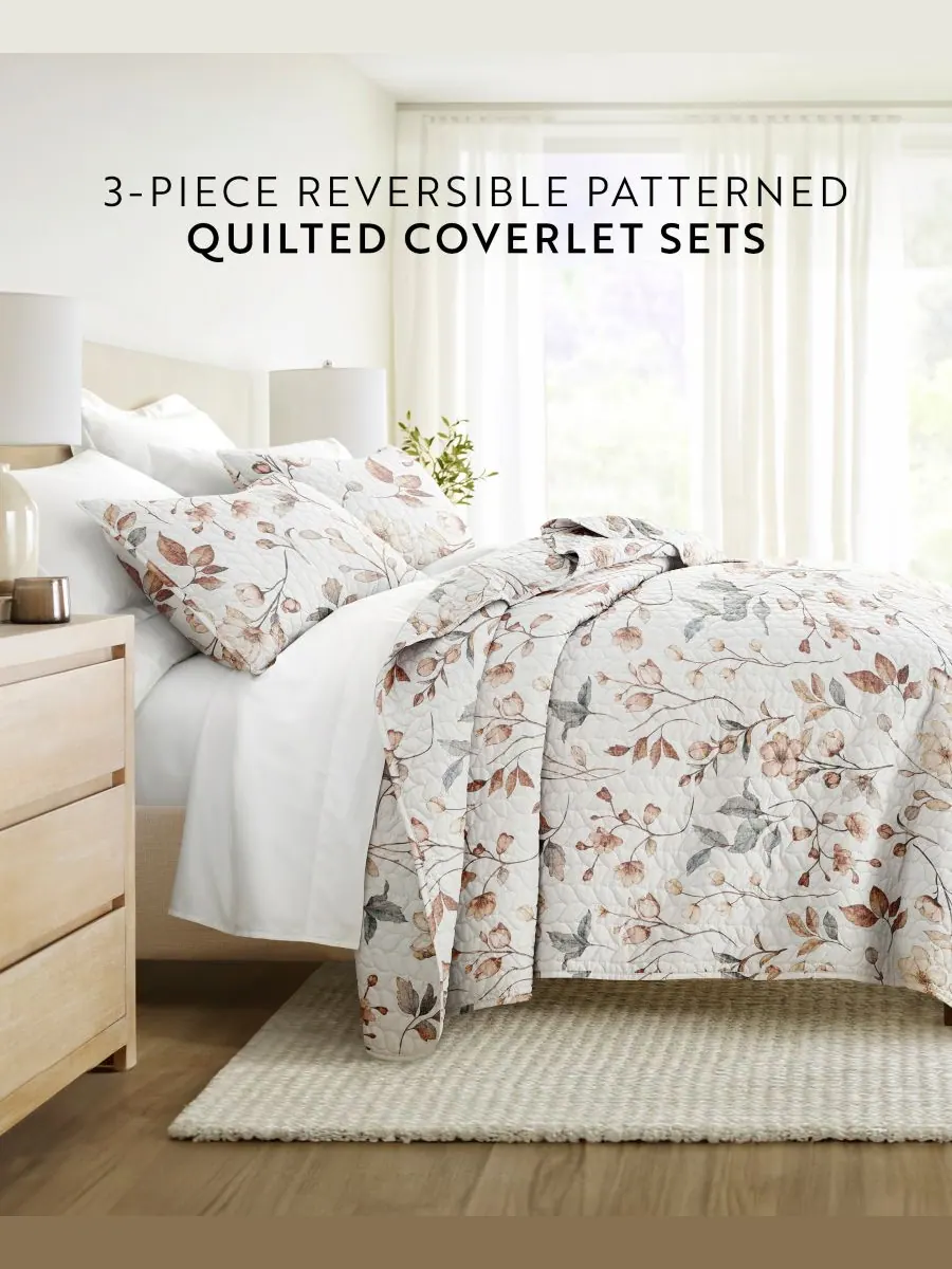 Двусторонний комплект постельного белья Russet Floral, 2 предмета, размер Twin/Twin XL ienjoy Home — изображение 2 из 8