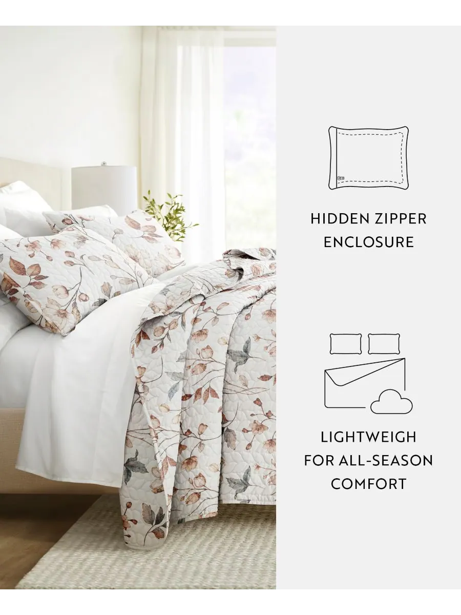Двусторонний комплект постельного белья Russet Floral, 2 предмета, размер Twin/Twin XL ienjoy Home — изображение 5 из 8