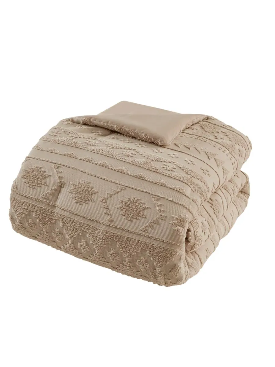 Комплект постельного белья Breckenridge Chenille Oversized из 3 предметов, размер Full/Queen — изображение 8 из 10, бежевый