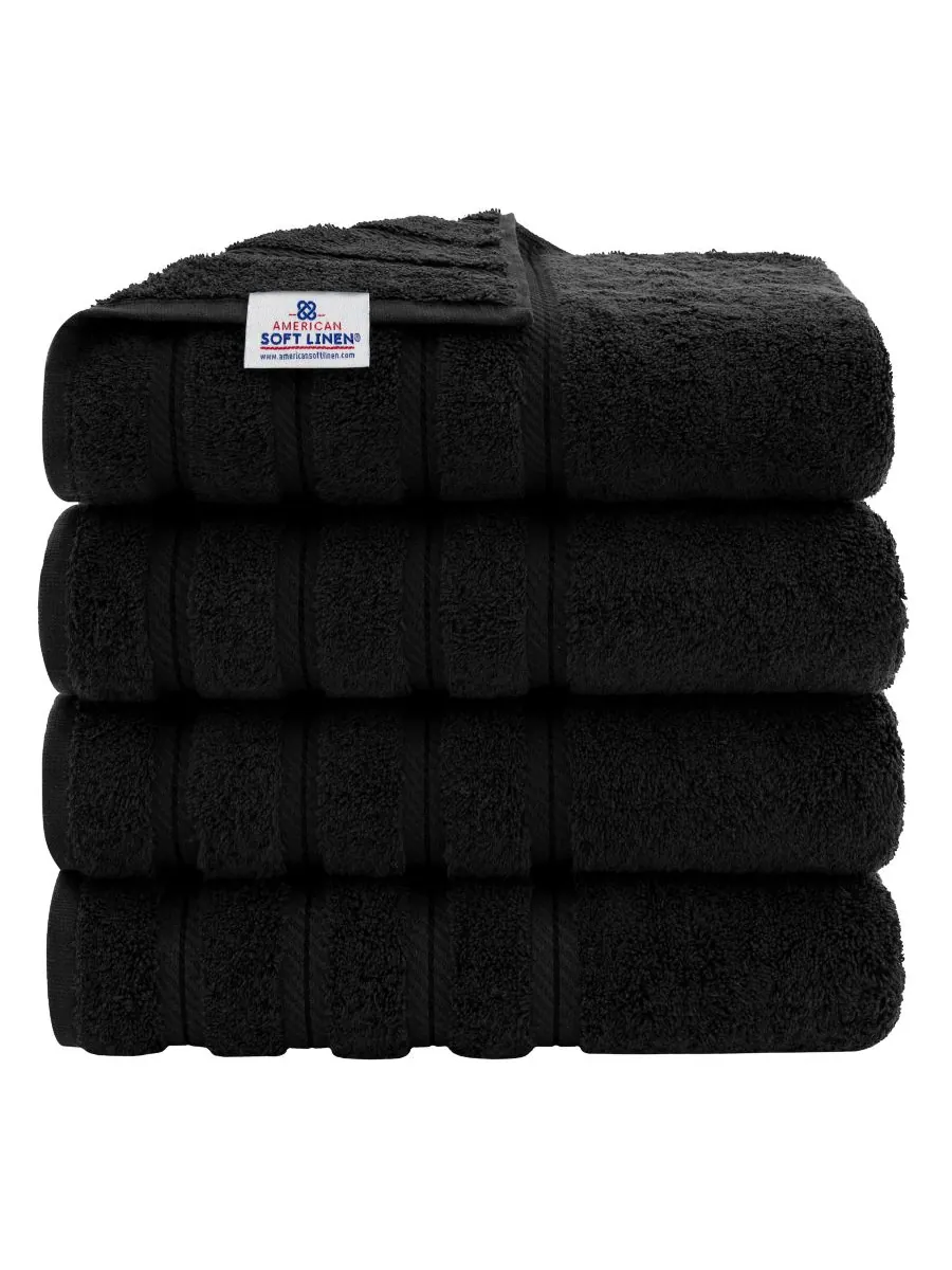 Набор из 4 банных полотенец Edison Luxury из 100% турецкого хлопка American Soft Linen