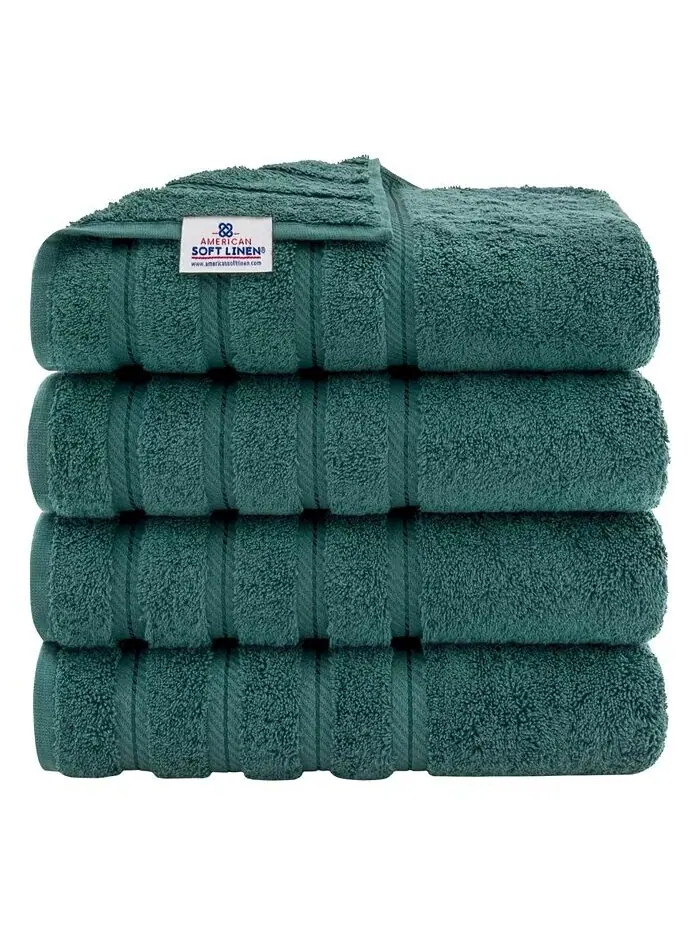 Роскошный набор банных полотенец American Soft Linen Edison из 100% турецкого хлопка, 4 шт