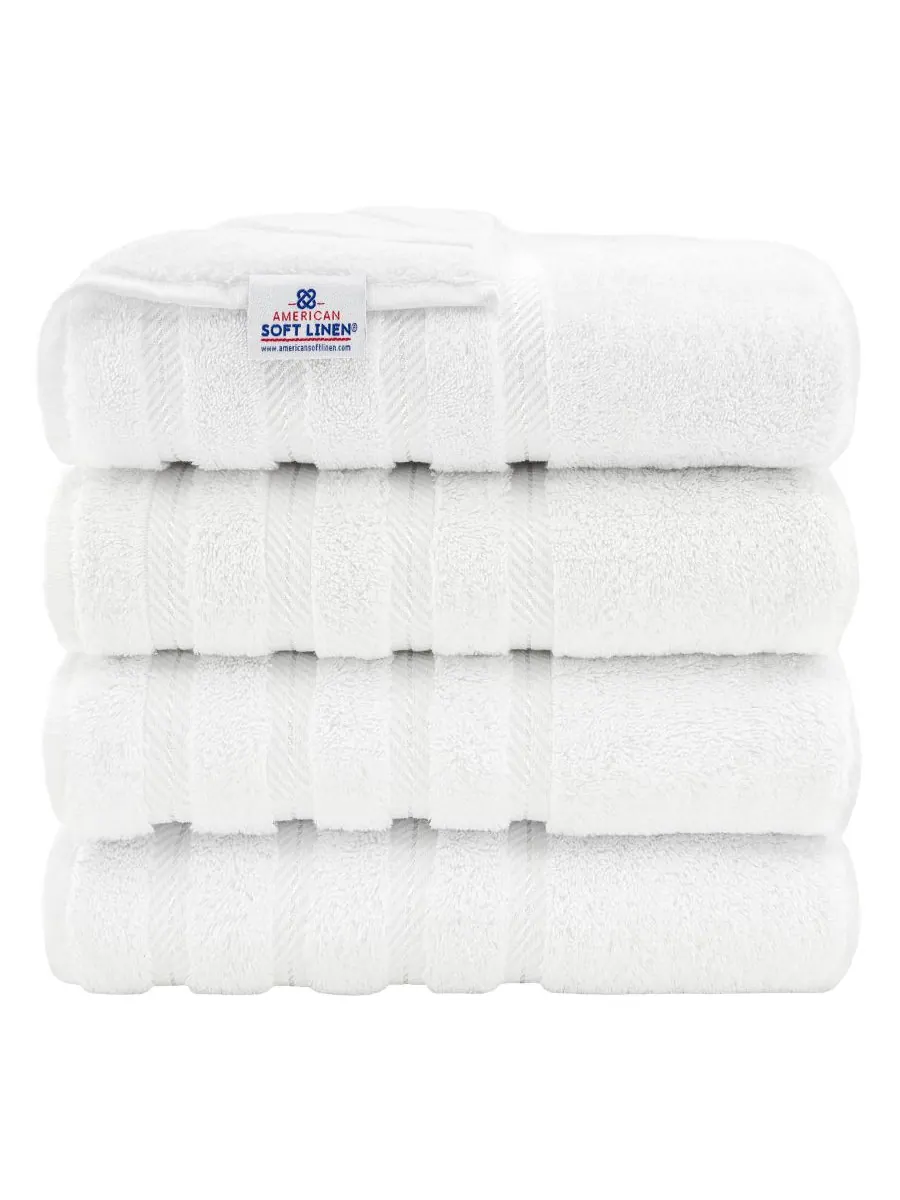 Набор из 4 банных полотенец Edison Luxury из 100% турецкого хлопка American Soft Linen