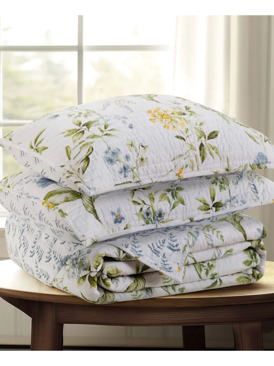 Комплект постельного белья Viviana Watercolor Floral, 2 предмета, размер Twin Levtex — изображение 5 из 5, синий