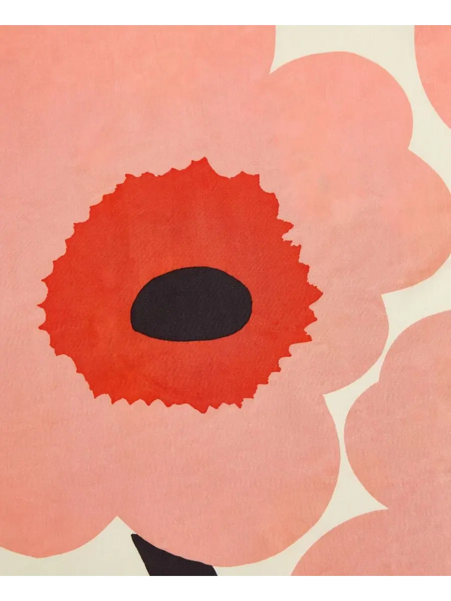 Комплект стеганого одеяла Unikko Cotton Marimekko — изображение 5 из 7, коралл