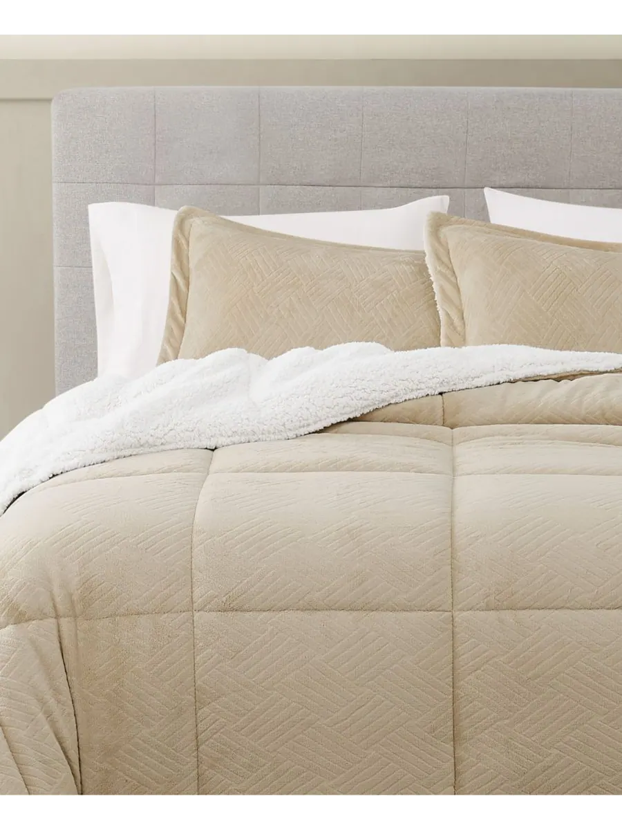 Комплект постельного белья Basket Carved Softness, 2 предмета, размер Twin/Twin XL Truly Soft — изображение 2 из 5, бежевый