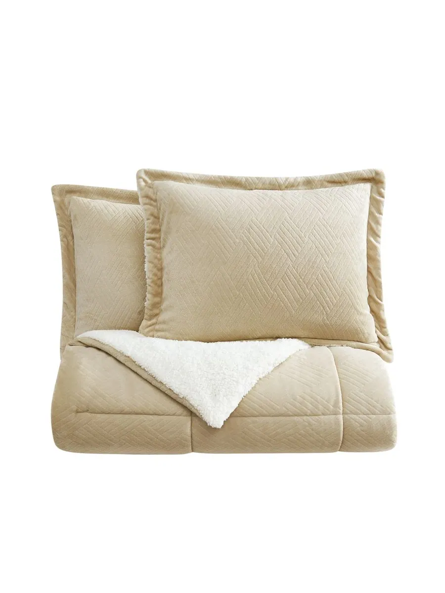 Комплект постельного белья Basket Carved Softness, 2 предмета, размер Twin/Twin XL Truly Soft — изображение 3 из 5, бежевый