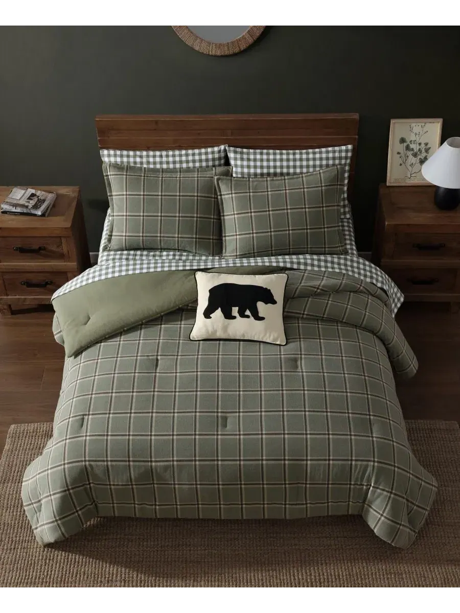 Комплект стеганого фланелевого одеяла Alpine Plaid, 3 предмета, Full/Queen Eddie Bauer — изображение 3 из 7