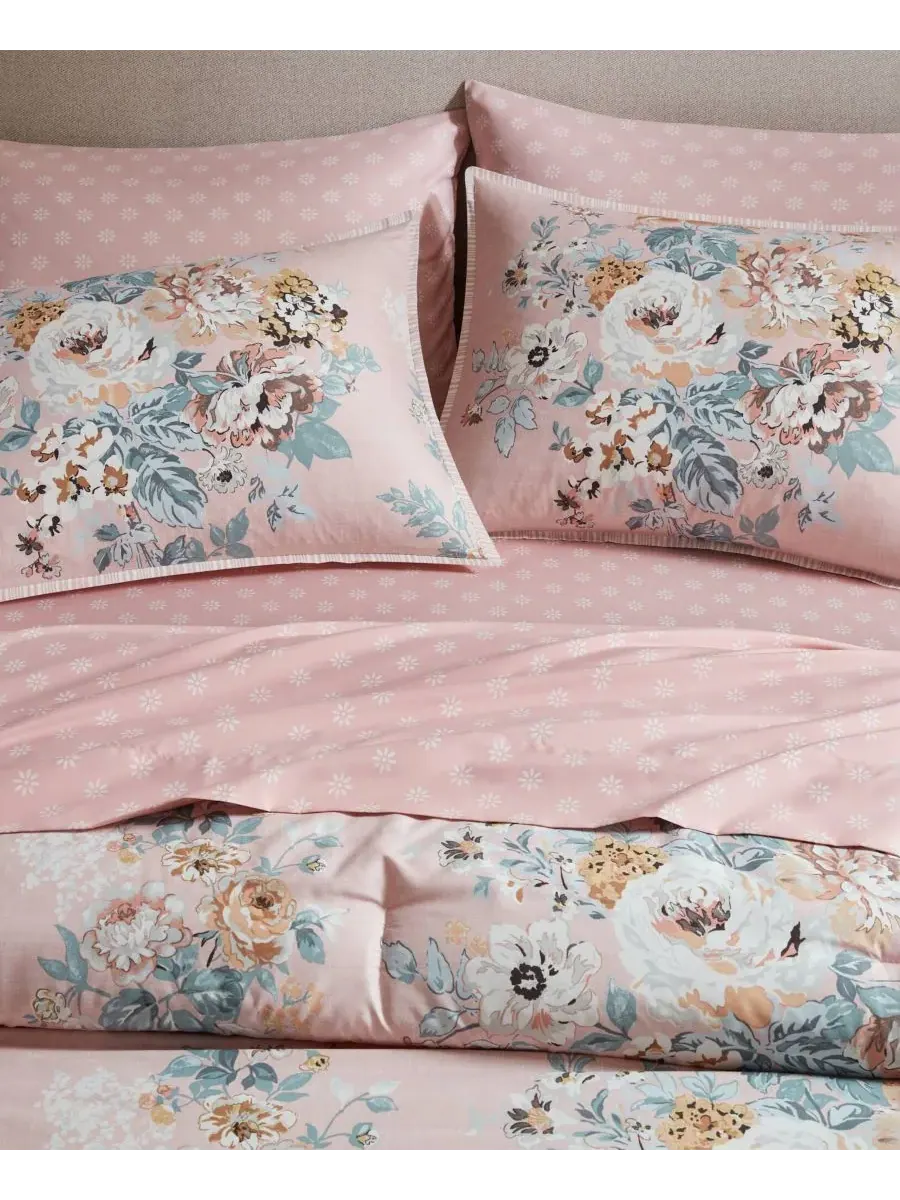 Комплект постельного белья Heather Vintage Floral из 7 предметов, размер King Madison Park — изображение 9 из 10, розовый