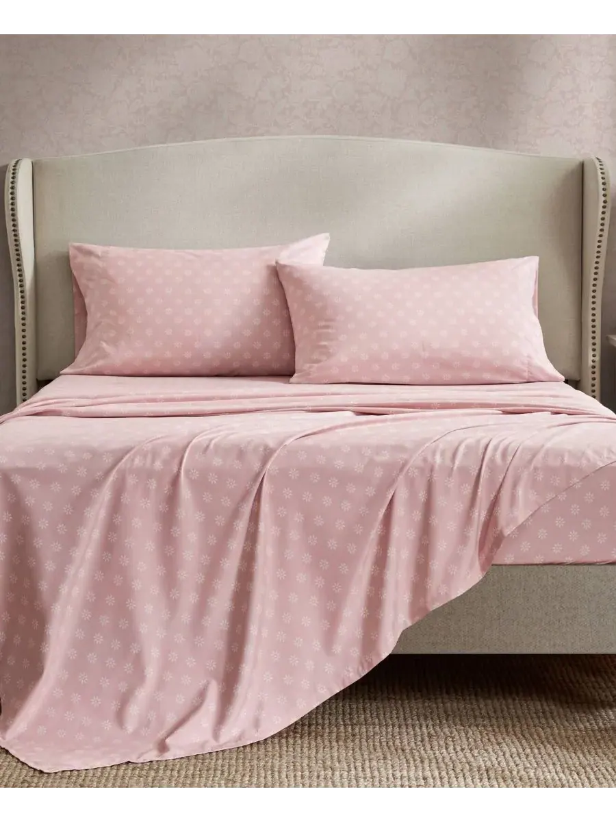 Комплект постельного белья Heather Vintage Floral из 7 предметов, размер King Madison Park — изображение 10 из 10, розовый
