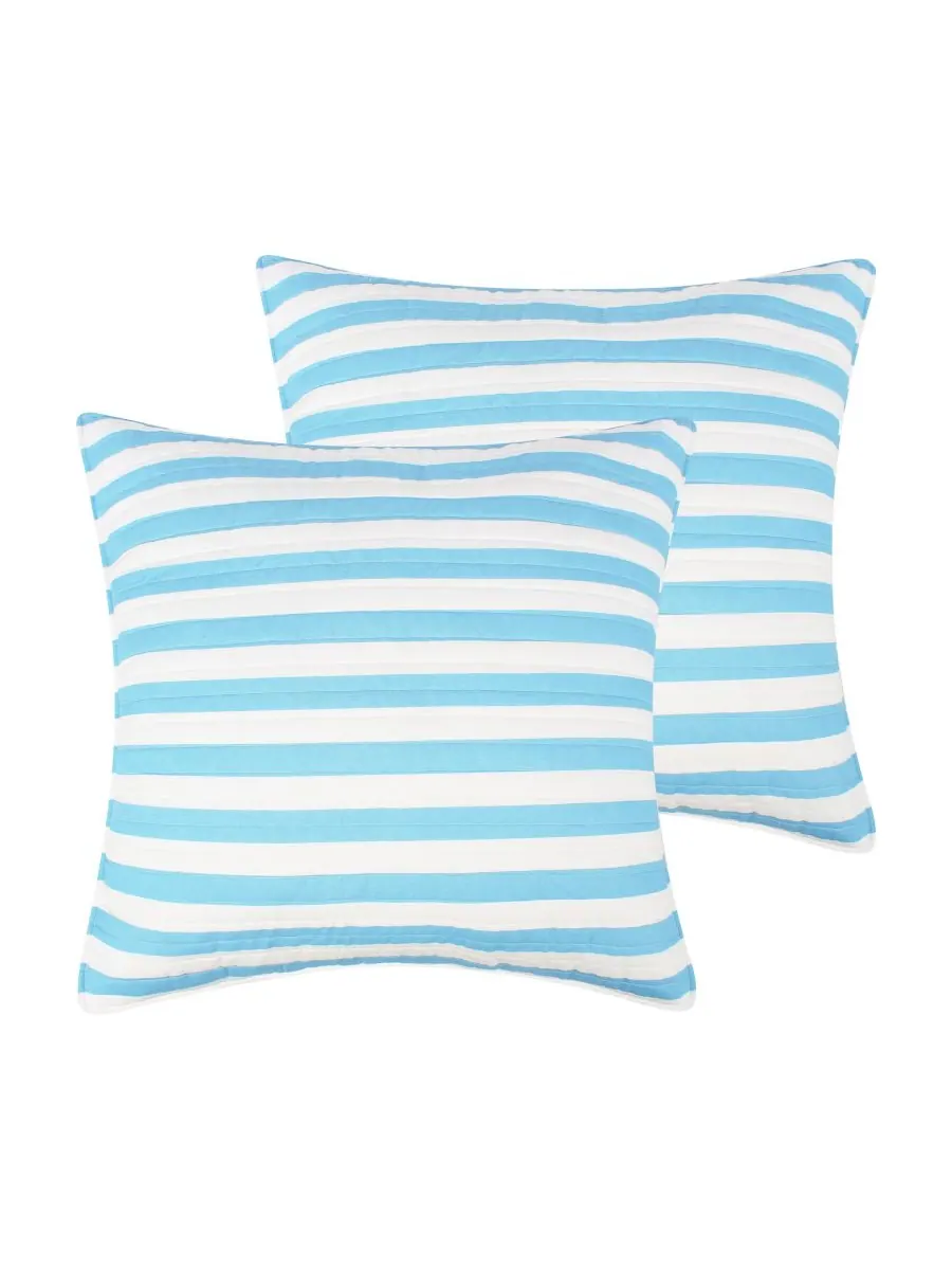 Комплект из двух наволочек Sol Stripe, европейский стиль Levtex, Blue, European Sham Set — изображение 1 из 3, синий