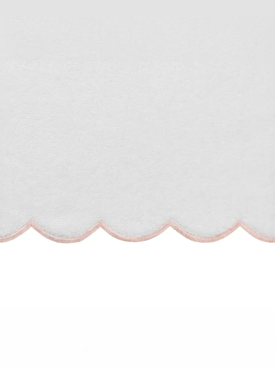 Набор из 4 хлопковых полотенец Adornia Scallop, размер 28 x 46 см Linum Home — изображение 3 из 3, белый розовый