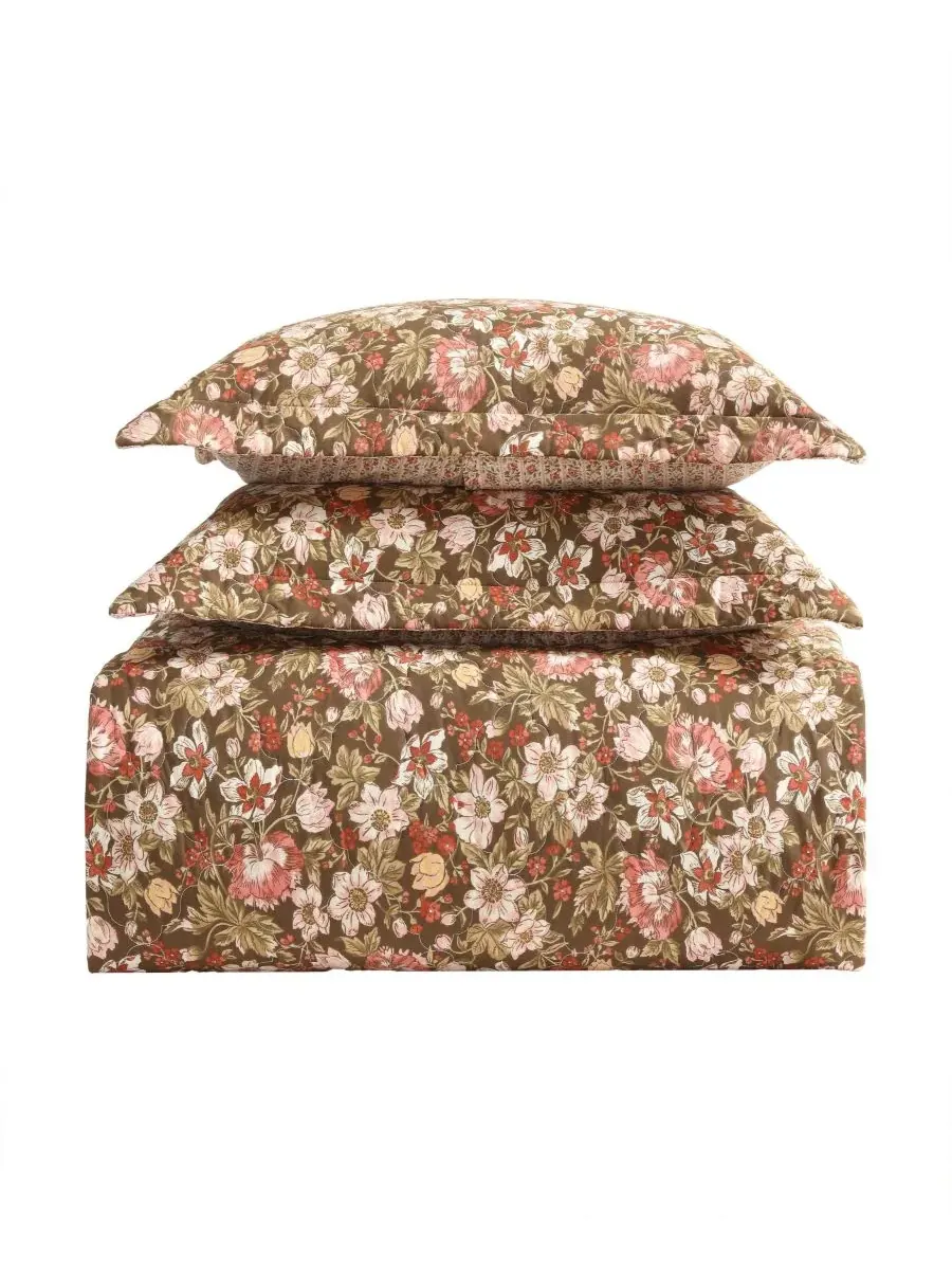 Двусторонний комплект постельного белья Marta из 3 предметов, размер King Laura Ashley — изображение 7 из 10, коричневый