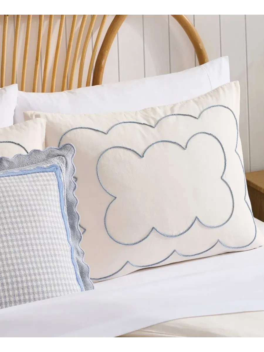 Комплект стеганого пододеяльника с воланами Daydream Scallop Peri Home — изображение 4 из 7