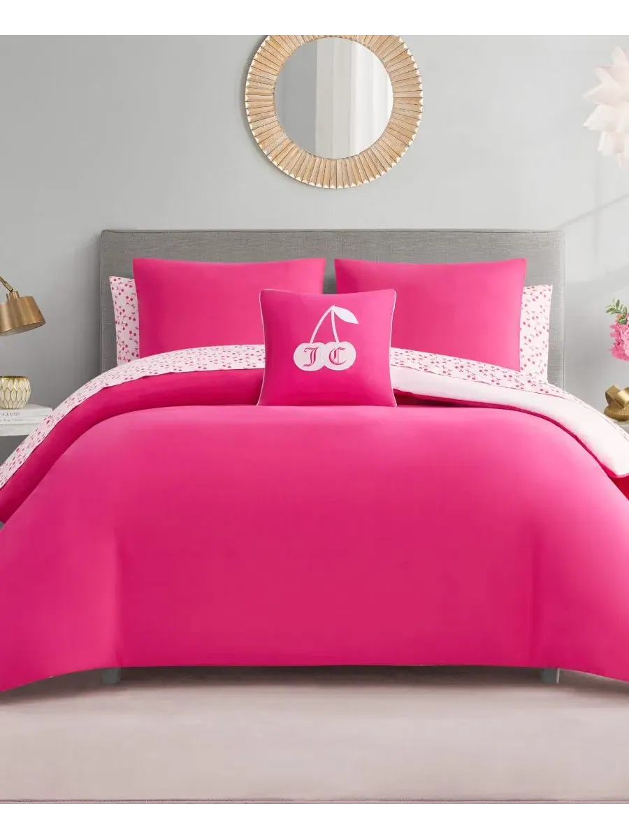 Комплект постельного белья 8 предметов Bed in a Bag Juicy Couture — изображение 2 из 13, светлый розовый