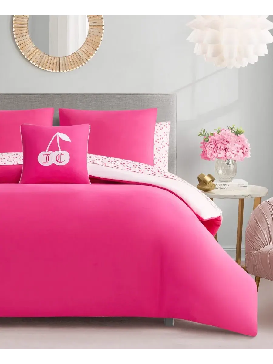 Комплект постельного белья 8 предметов Bed in a Bag Juicy Couture — изображение 4 из 13, светлый розовый