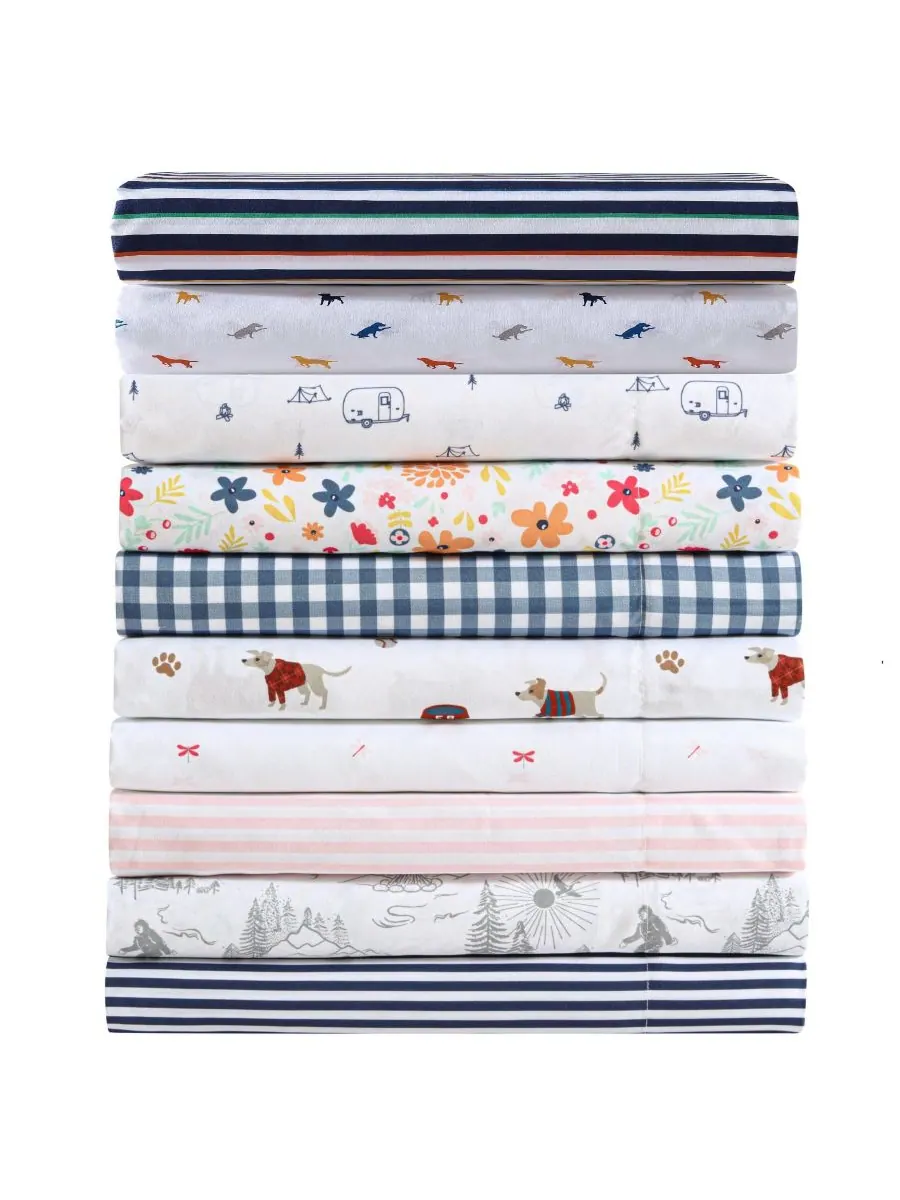Комплект постельного белья Little Stripe из микрофибры, 3 предмета, размер Twin Eddie Bauer — изображение 7 из 7, прозрачный