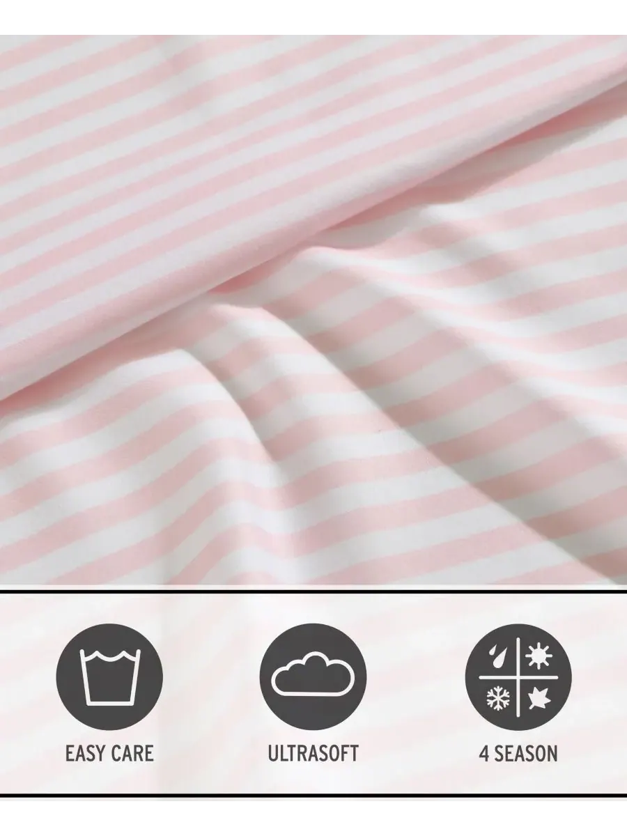 Комплект постельного белья Little Stripe из микрофибры, 3 предмета, размер Twin Eddie Bauer — изображение 6 из 7