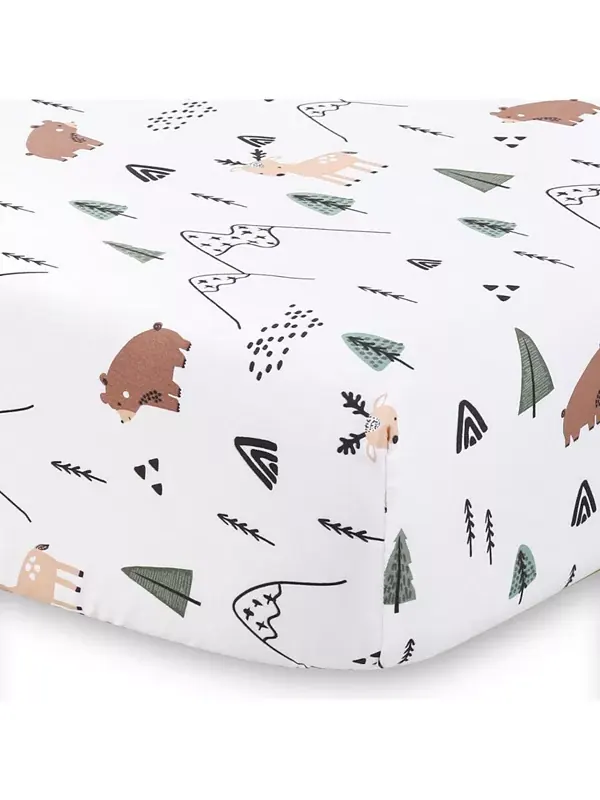 Комплект постельного белья Woodland Camo для детской кроватки для мальчиков, комплект из 3 — изображение 4 из 4