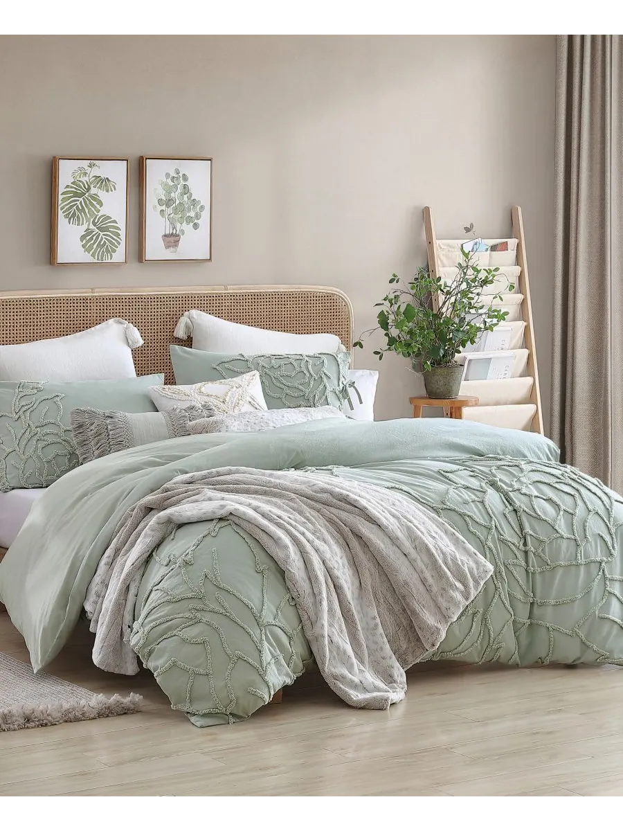 Комплект постельного белья Chenille Rose, 3 предмета, размер King Peri Home — изображение 1 из 5, зеленый