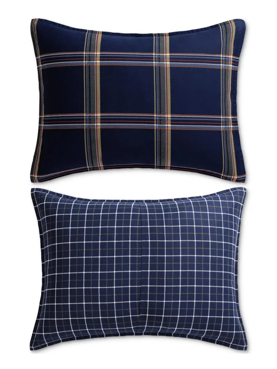 Tommy Hilfiger комплект постельного белья Beacon Plaid хлопковый из 3 предметов размер King — изображение 7 из 7, синий