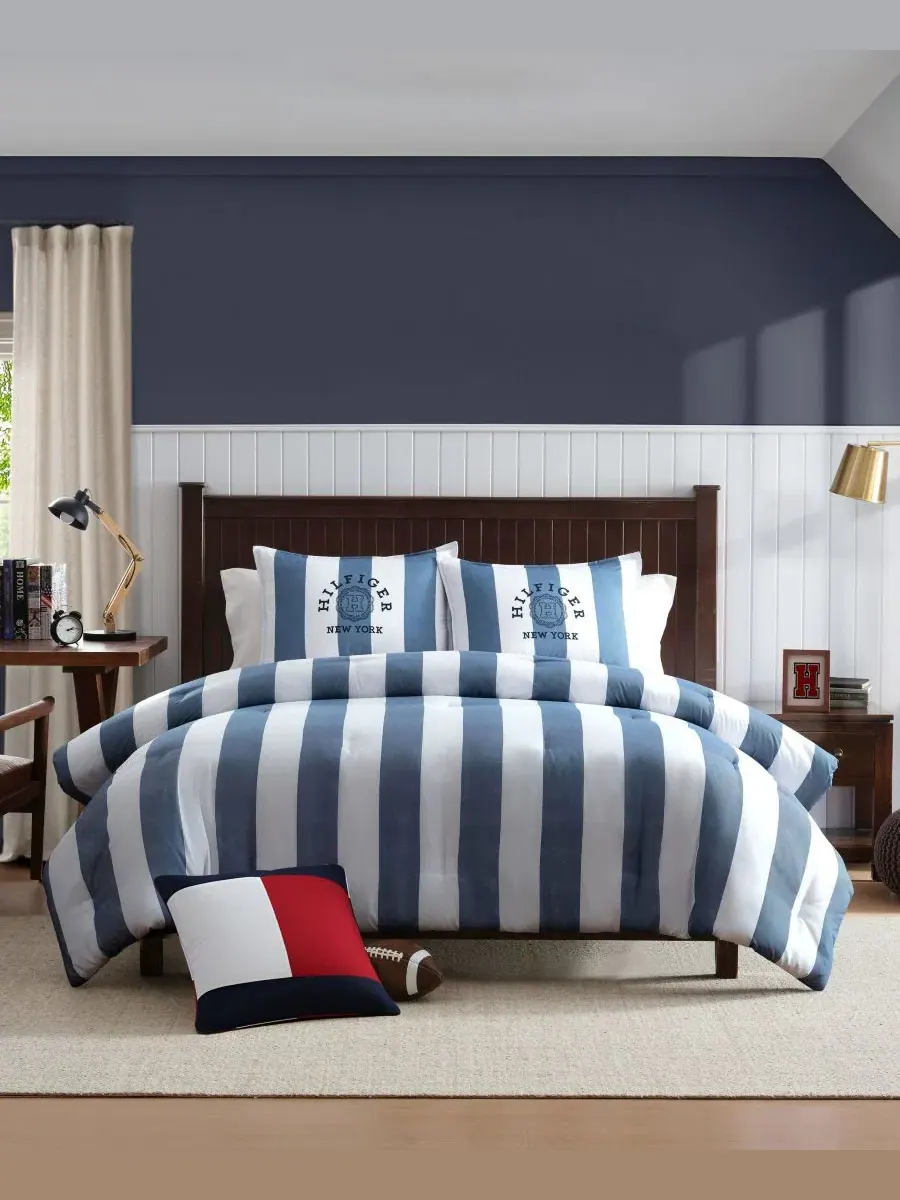 Комплект стеганого одеяла Berkeley Stripe, 3 предмета, Queen Tommy Hilfiger