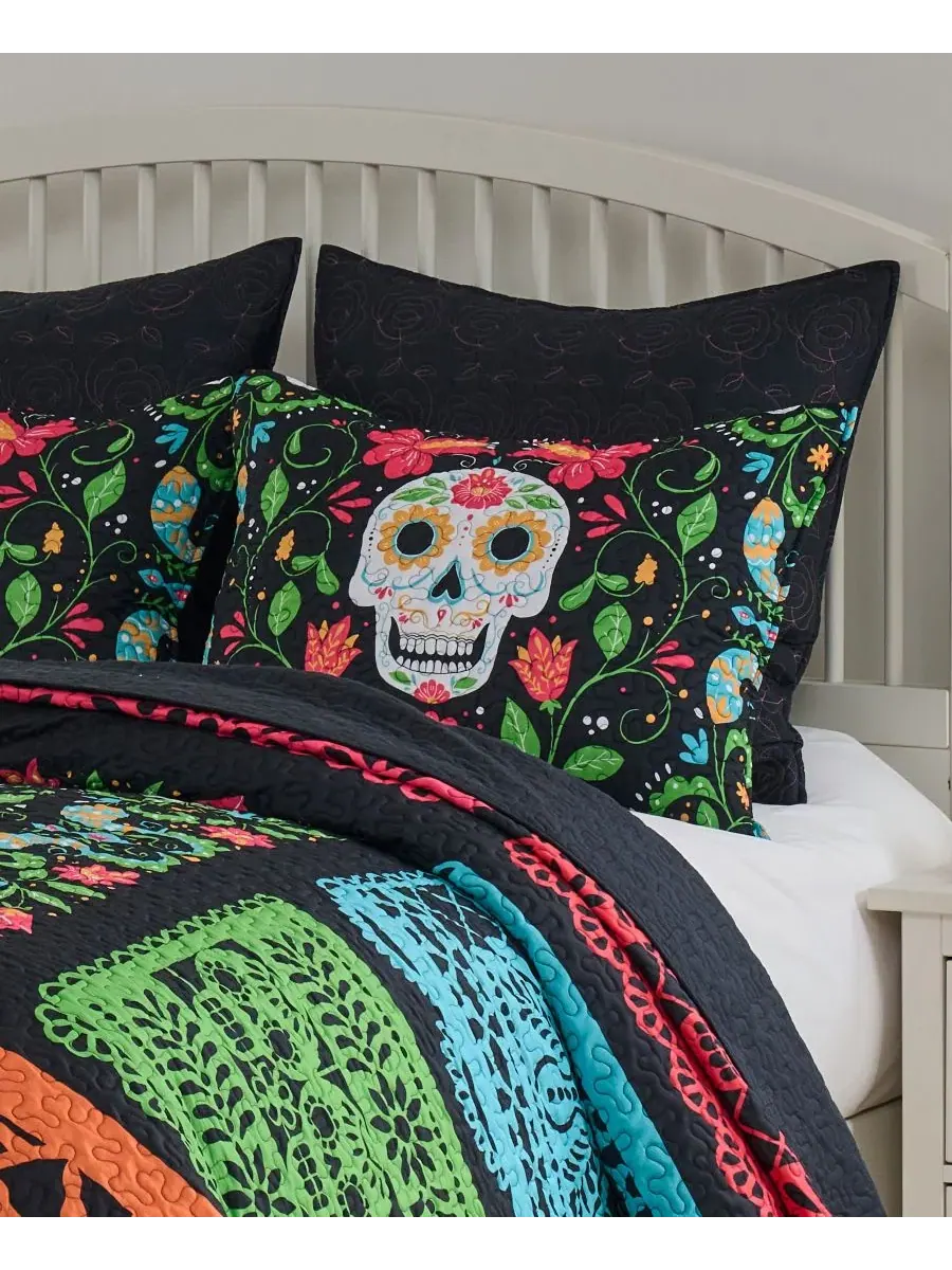 Наволочка для подушки с принтом Day of the Dead Greenland Home Fashions — изображение 4 из 4, мульти
