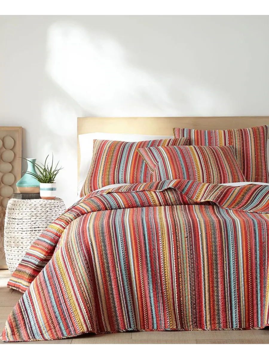 Комплект постельного белья Uluru Stripe из 3 предметов, размер Full/Queen Levtex — изображение 1 из 3, мульти