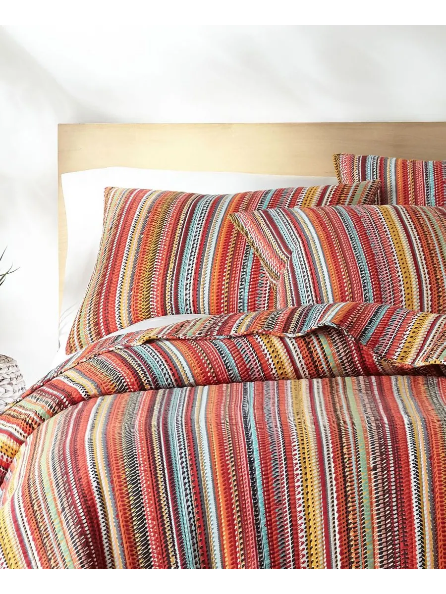 Комплект постельного белья Uluru Stripe из 3 предметов, размер Full/Queen Levtex — изображение 2 из 3, мульти