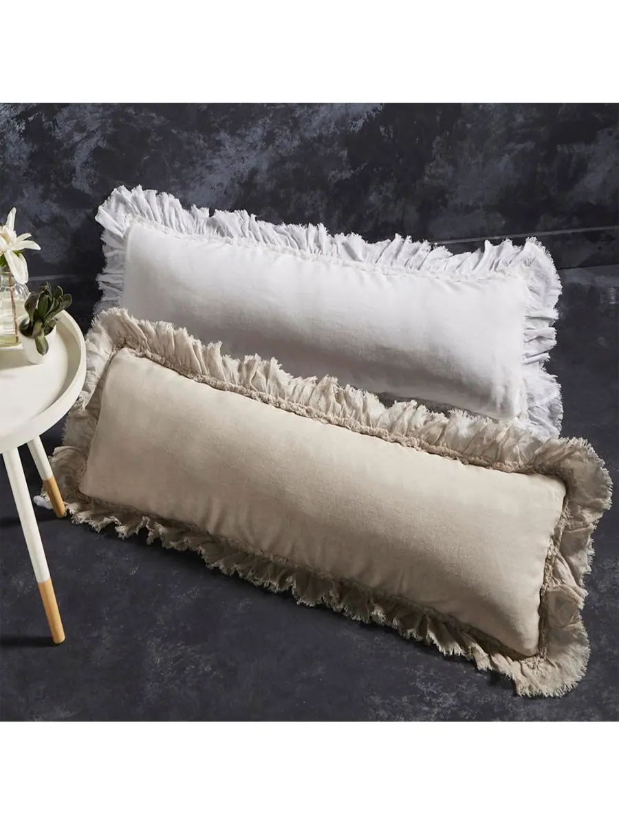 Полупрозрачная наволочка с оборками, 14" x 42" IHI Home — изображение 2 из 3, белый