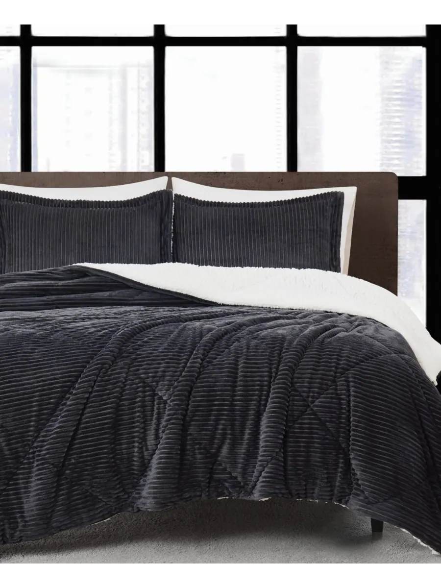 Комплект постельного белья Signature Corduroy из 2 предметов, размер Twin/Twin XL London Fog — изображение 2 из 5, серый