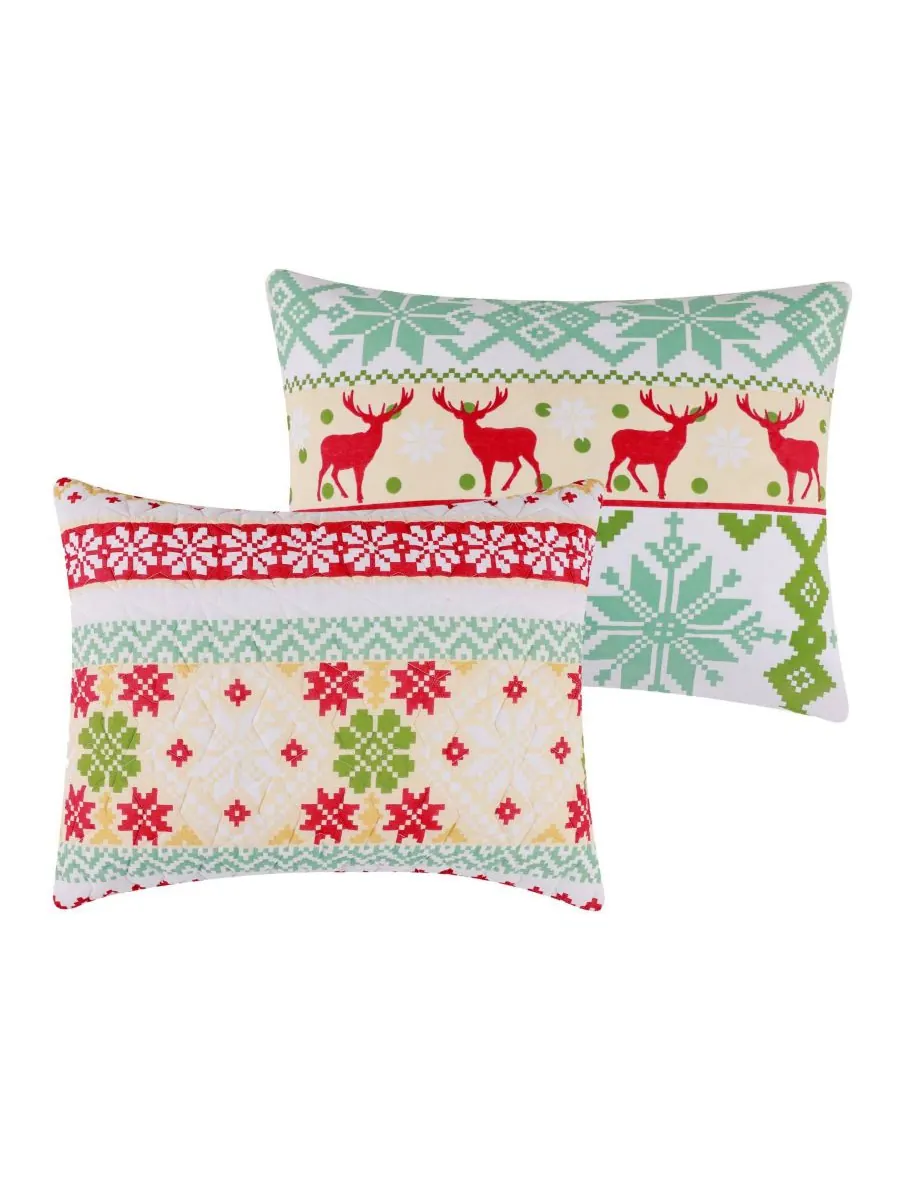 Комплект постельного белья Fair Isle Snow из 3 предметов, размер Full/Queen Greenland Home Fashions — изображение 6 из 7
