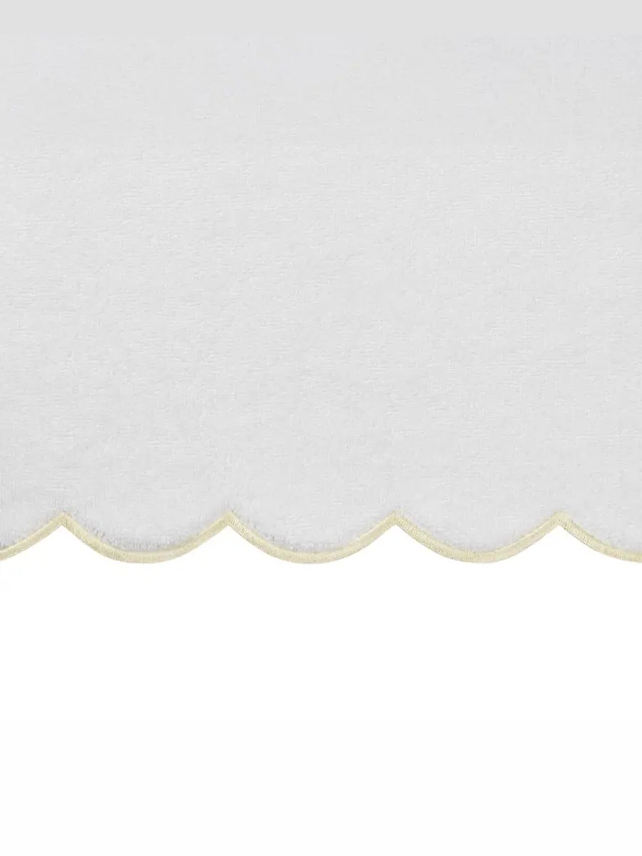 Набор банных полотенец Adornia Scallop Cotton, 2 предмета, 68 см x 137 см Linum Home — изображение 2 из 3, белый бежевый