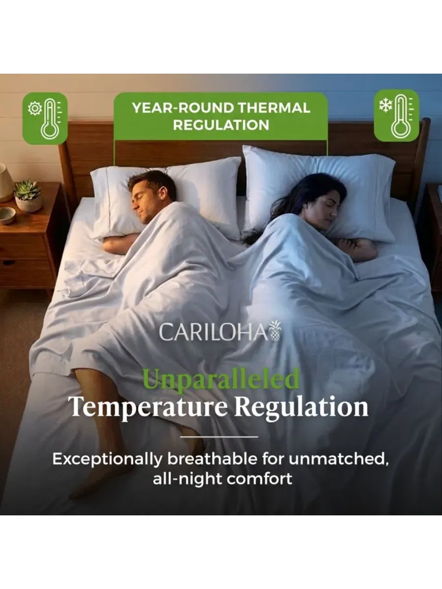 Комплект простыней из лиоцелла Retreat, 4 предмета, California King Cariloha — изображение 3 из 8, белый