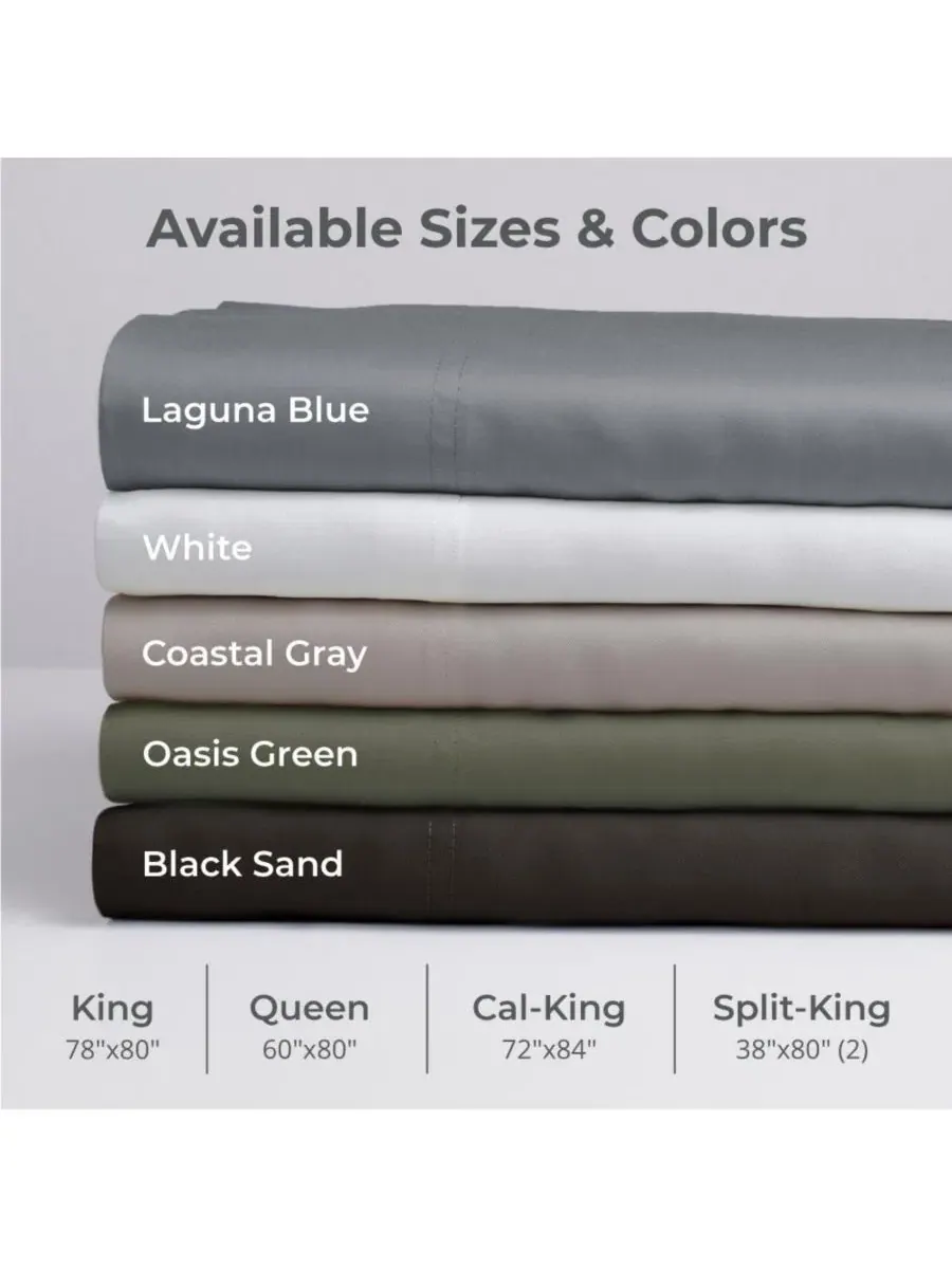 Комплект простыней из лиоцелла Retreat, 4 предмета, California King Cariloha — изображение 7 из 8, белый