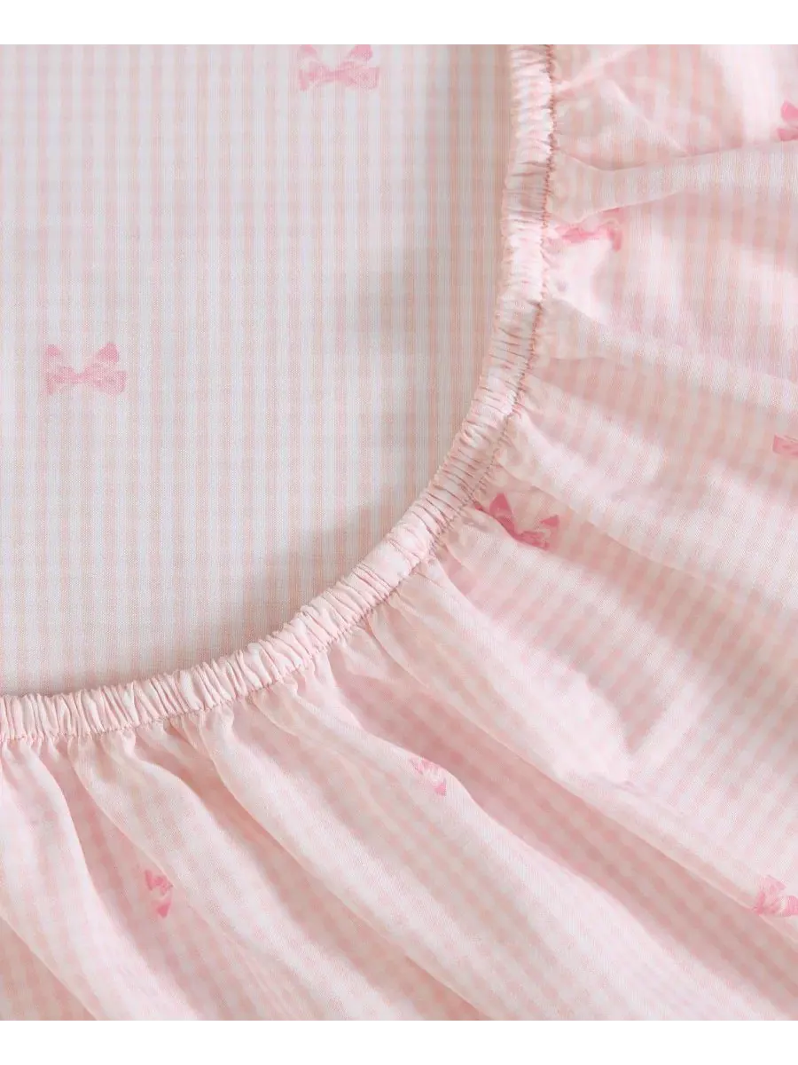 Комплект простыней из микрофибры Tiny Bows Laura Ashley Kids — изображение 5 из 6, розовый