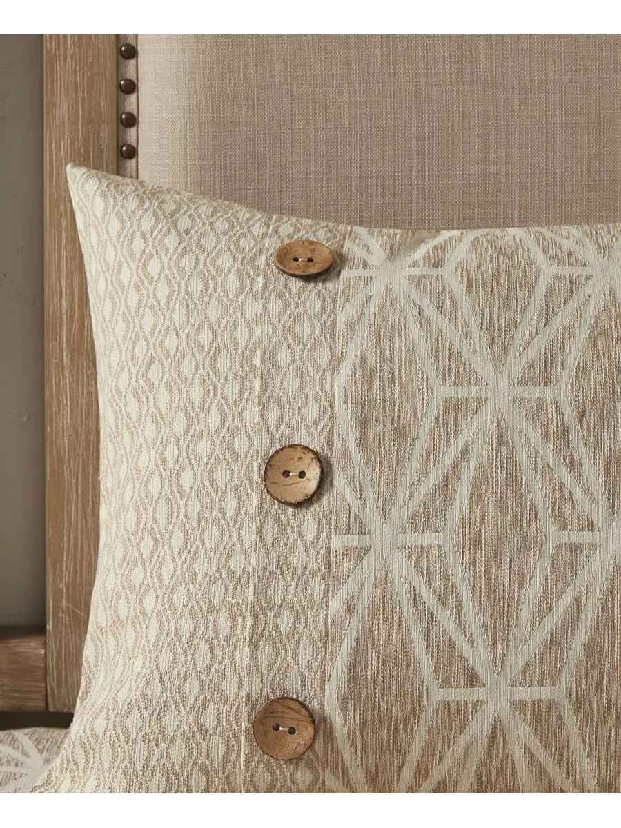 Комплект постельного белья Grace Jacquard Geometric, 9 предметов, размер Queen Madison Park — изображение 8 из 10, тауп