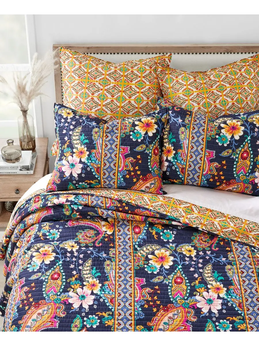 Двусторонний комплект постельного белья Bertelli Paisley из 3 предметов, размер Full/Queen Levtex — изображение 5 из 6