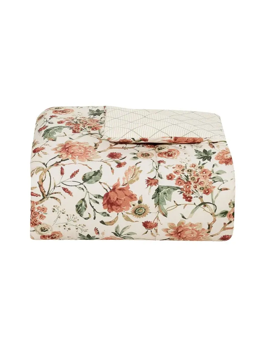 Комплект постельного белья Helena Floral Reversible Microfiber 8-Piece Comforter Sets, Sunham — изображение 5 из 8, красный