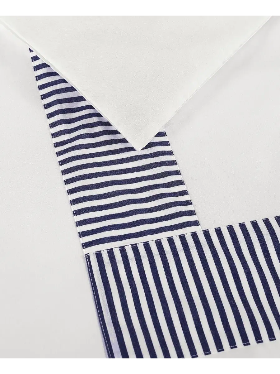Комплект пододеяльников Madison Oxford Cotton 3-Pc. Tommy Hilfiger — изображение 3 из 8, темно-синий/белый