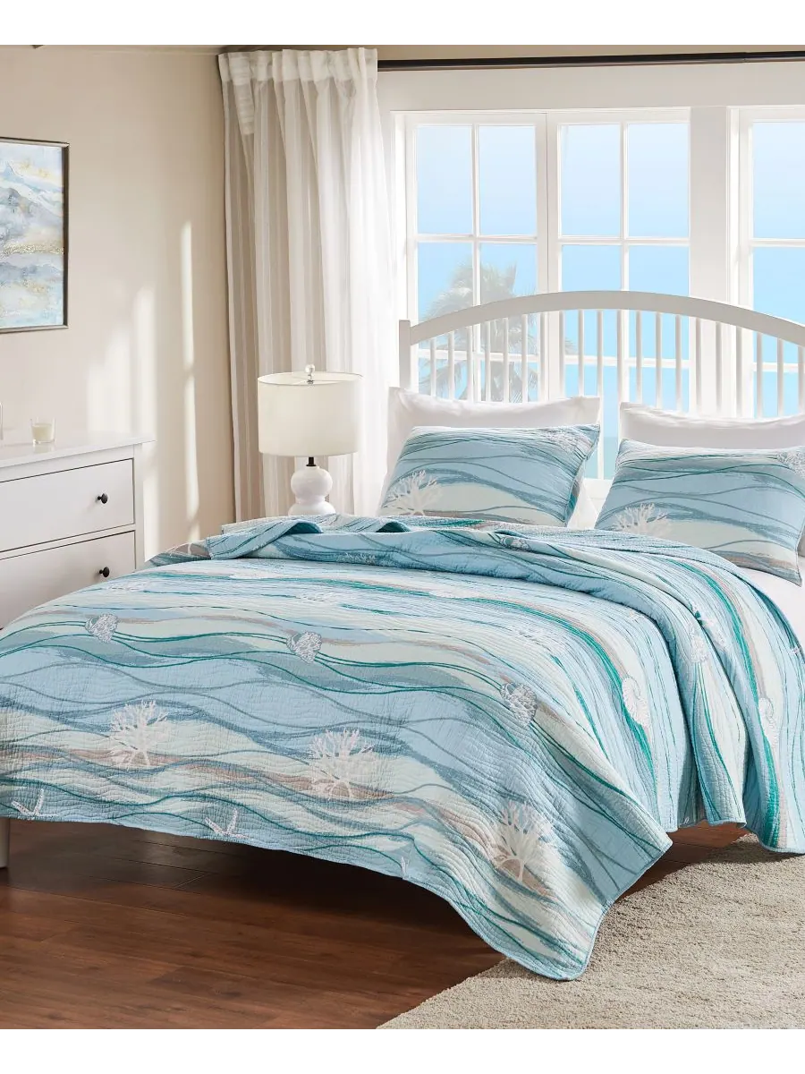 Комплект постельного белья Maui из 3 предметов, размер King Greenland Home Fashions — изображение 2 из 4, мульти