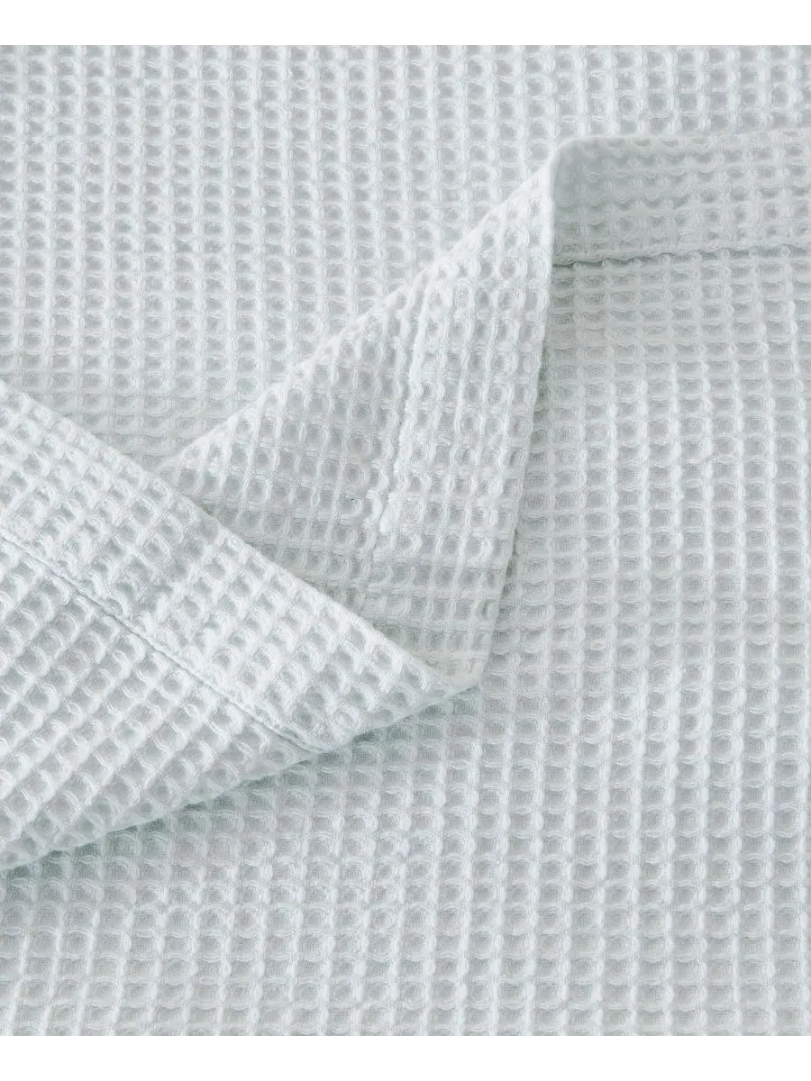 Хлопковое одеяло с вафельным плетением Linery & Co, Ice blue, Twin — изображение 4 из 6, синий