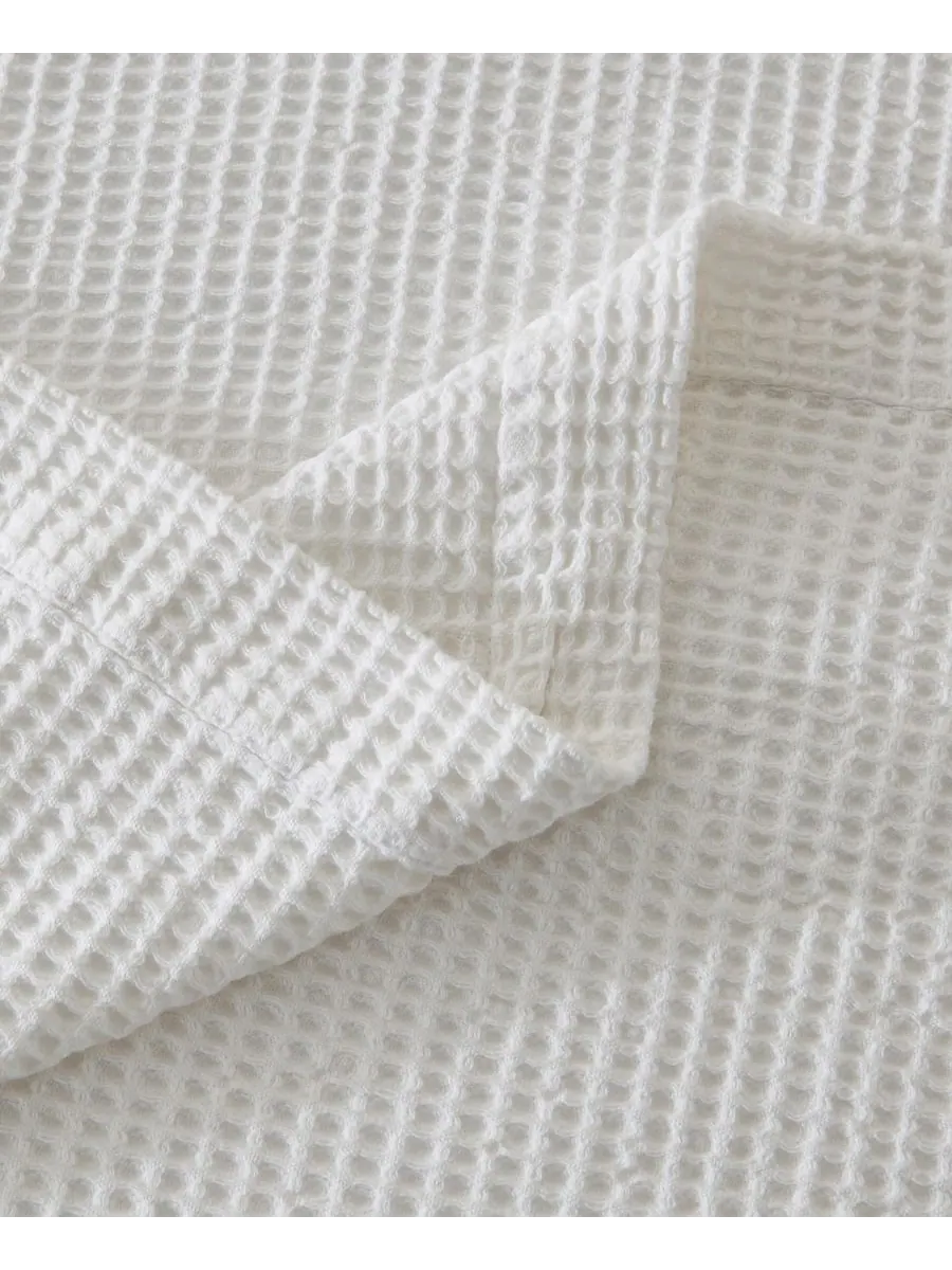 Хлопковое одеяло с вафельным плетением Linery & Co, White, Twin — изображение 4 из 6, белый