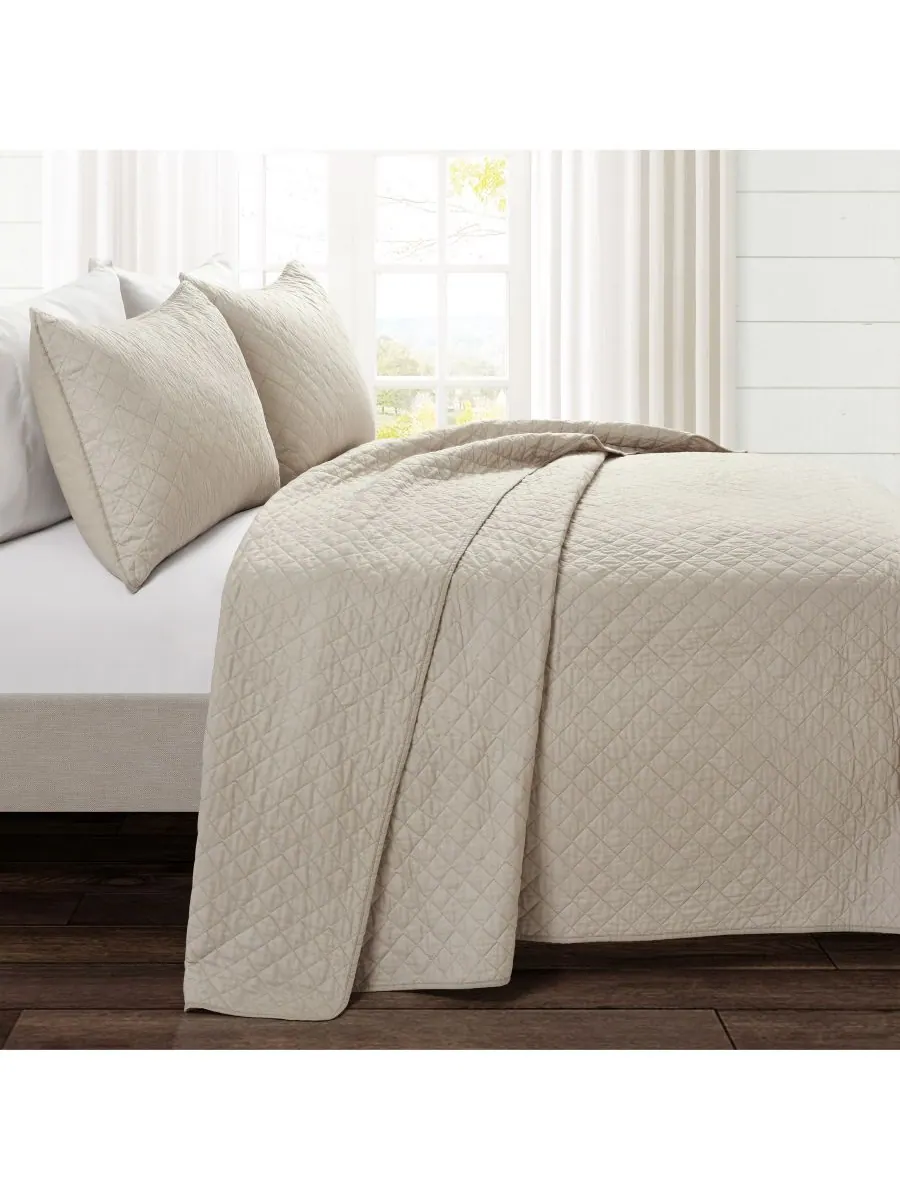 Комплект постельного белья ava cotton из 3 предметов, размер full/queen Lush Décor — изображение 5 из 7, серый